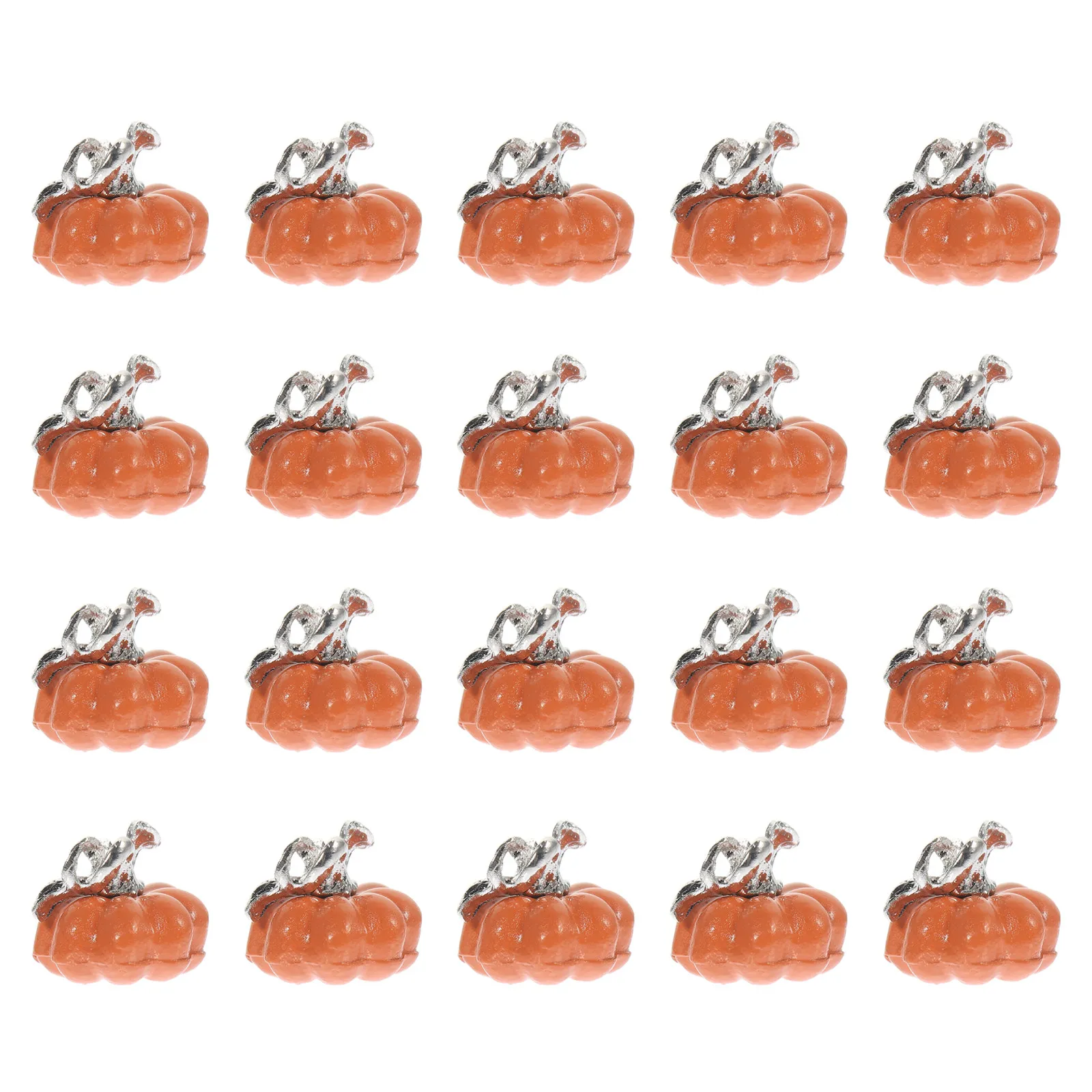 20Pcs Pumpkin Shaped Pendants Alloy DIY Jewelry Charms for Earrings Necklace Bracelet Halloween Craft Making Accessories
