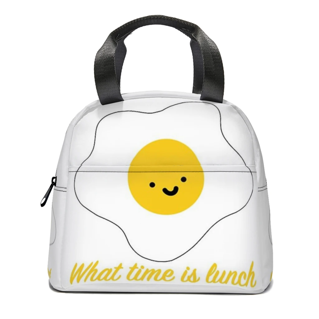 

what time is lunch Portable Lunch Bag Food Thermal Box Durable Cooler Lunchbox with Shoulder Strap Picnic Bag Office