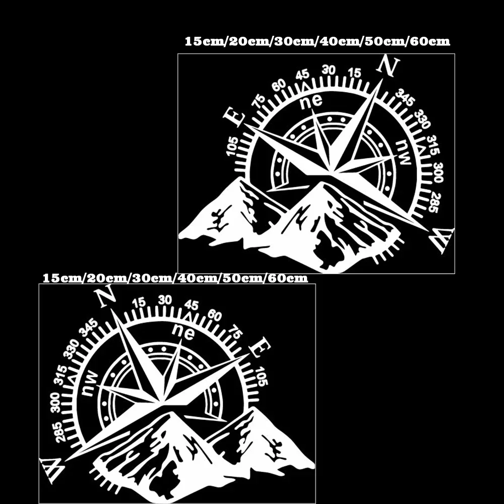 JP exterior decoration Die Cut Vinyl Decals of various sizes for compass wind rose waterproof car decor cover scratch sticker