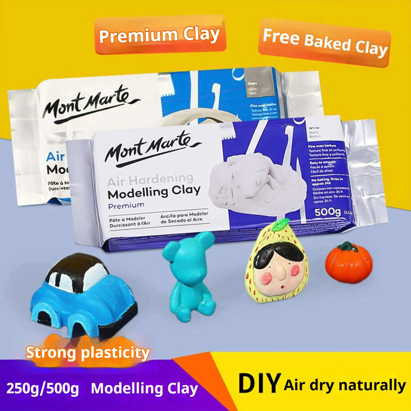 250g/500g White Stone Plastic Clay Soft Lightweight Clay Air-Dry Stone Modeling Clay DIY Handmade Crafts Decoration Materials