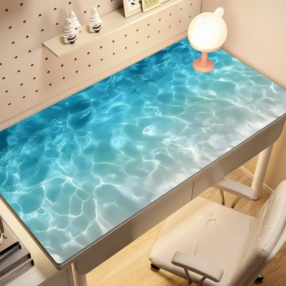 Ocean Breeze Large HYBXAXC Non-Slip Rubber Desk Mat for Gaming Office Blue Aquatic Design Durable Stain Computer Mouse Pad