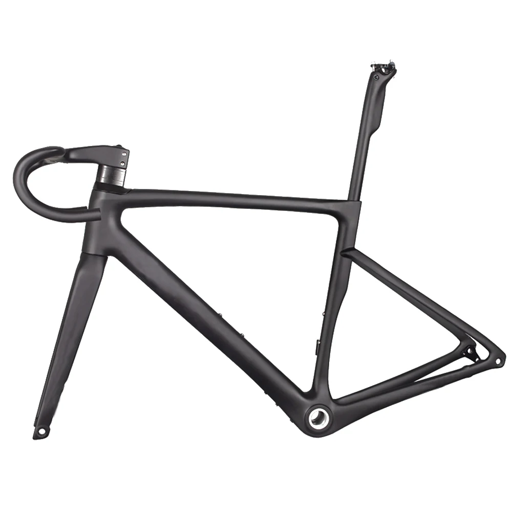 

Winowsports 2022 light weight carbon road disc frame BSA 68mm thru axle 142x12mm carbon road bicycle frame disc brake Frameset