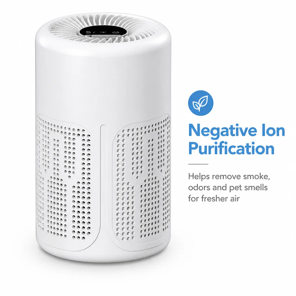 Mini Desktop Air Purifier HEPA Negative Ion USB Portable Air Cleaner Remove Formaldehyde Odor Smoke Dust for Home Office Car