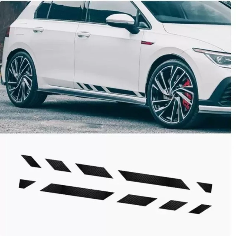 FOR Volkswagen Golf 8 MK8 GTI Side Skirt Car Sticker Sport Modified Body Decor Line Scratch-Resistant Exterior Accessory