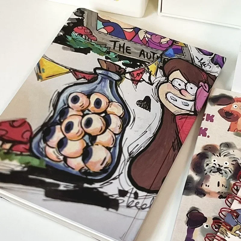 Kawaii Disney Gravity Falls Notebook Cute Anime Toys Student Homework Writing Book Creative Girl Diary Notebook Learning Supplie