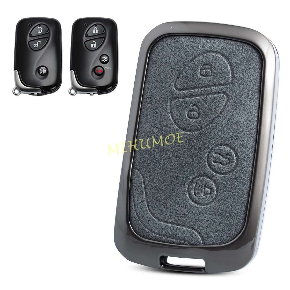 For Lexus RX GX 350 450h IS250 LS460 ES350 LX570 HS250h CT200h Metal Leather Car Remote Key Case Cover Shell Fob Accessories