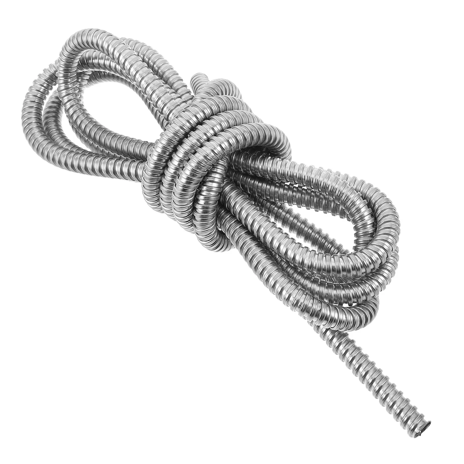 304 Stainless Steel Flexible Electrical Conduit 9.8ft 8Mm Id Corrugated Tube Impact Resistant Wire Protection Outdoor
