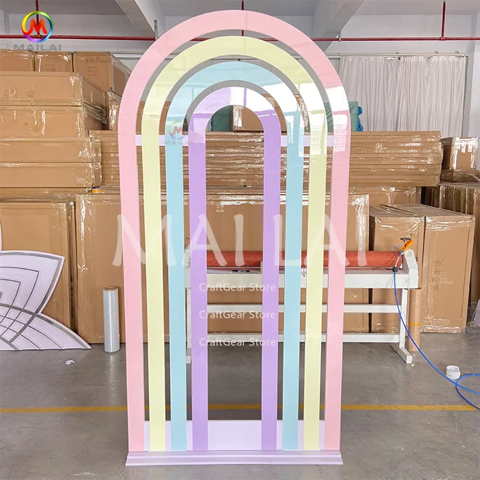 Colorful acrylic rainbow background Christmas party wedding supplies