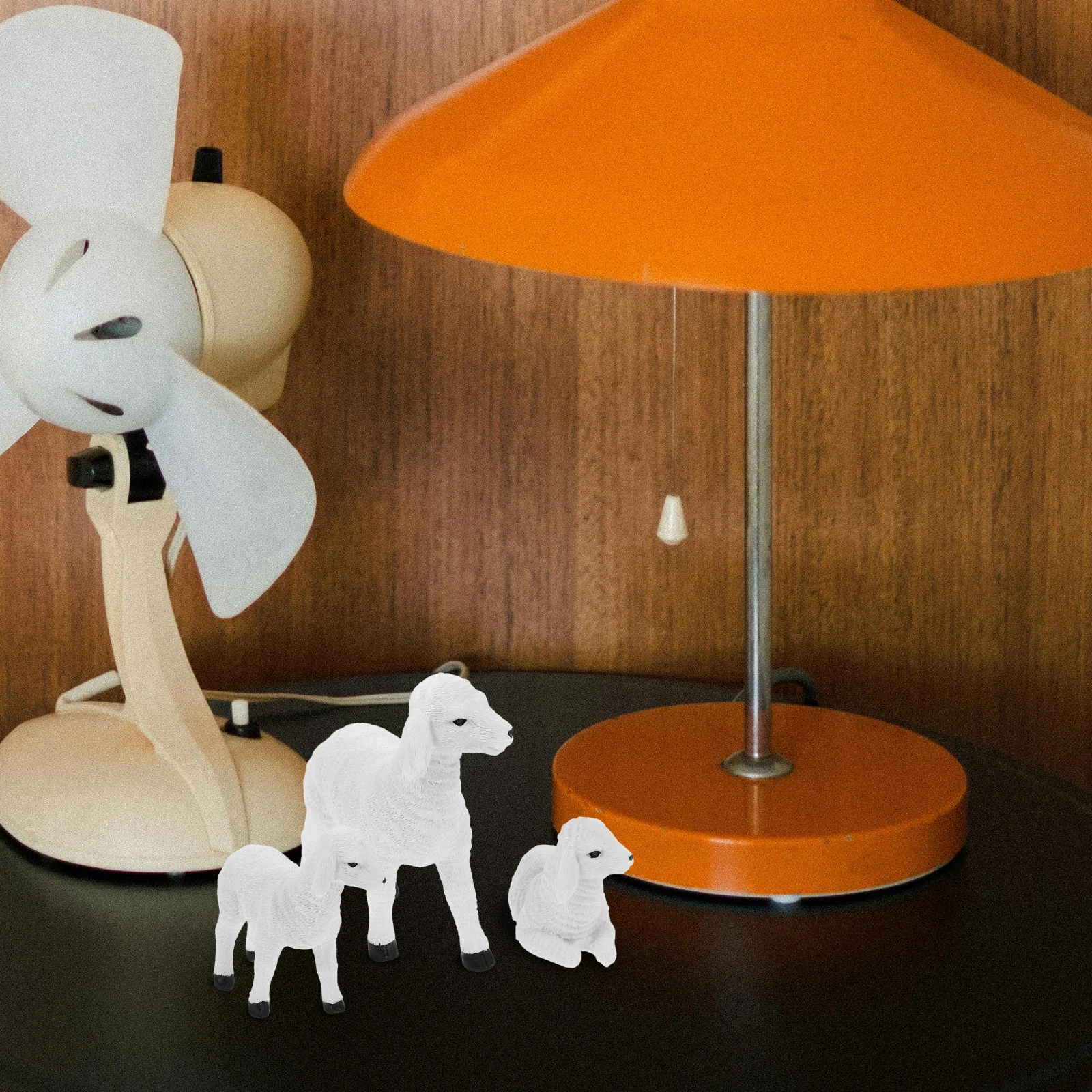 3 قطعة نابض بالحياة الراتنج الأغنام الحلي مصغرة خروف المنحوتات حديقة المنزل في الهواء الطلق ديكور الراتنج الأغنام تمثال #4