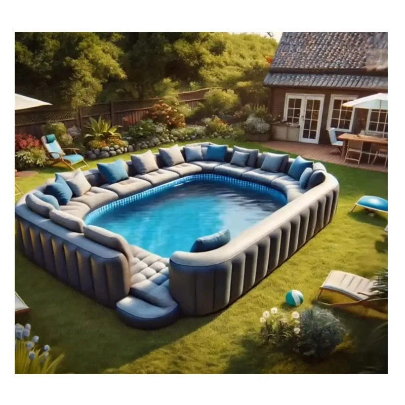 Commercial  PVC Large Inflatable Sofa Swimming Pool with Portable  for Backyard Outdoor Garden Pool Party