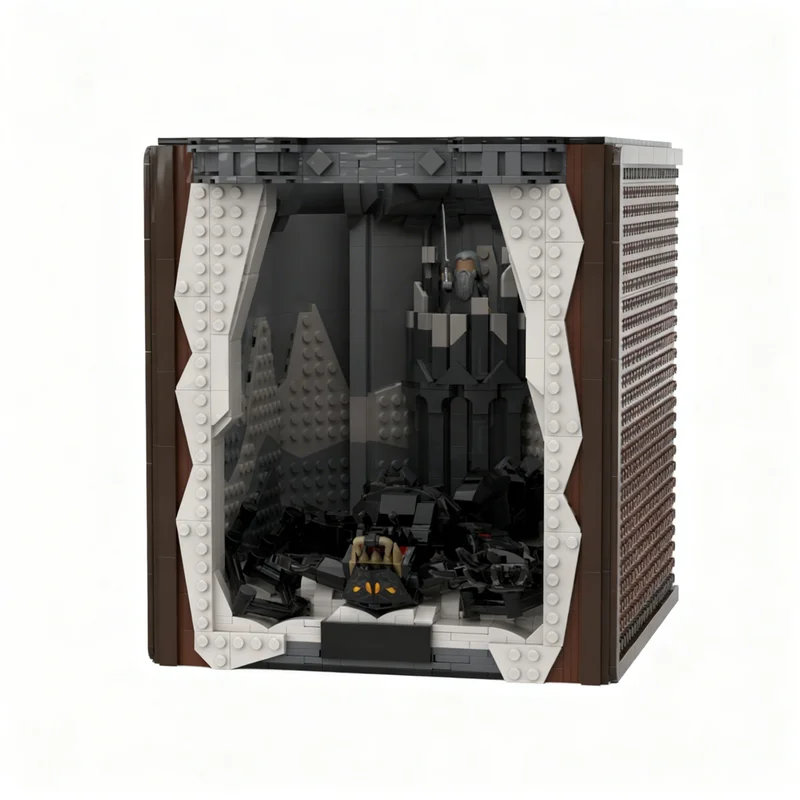 3061 piezas MOC El Hobbit y El Señor de los Anillos Balrog Derrotado Book Nook - Versión Estándar Bloques de Construcción Modelo Juguete