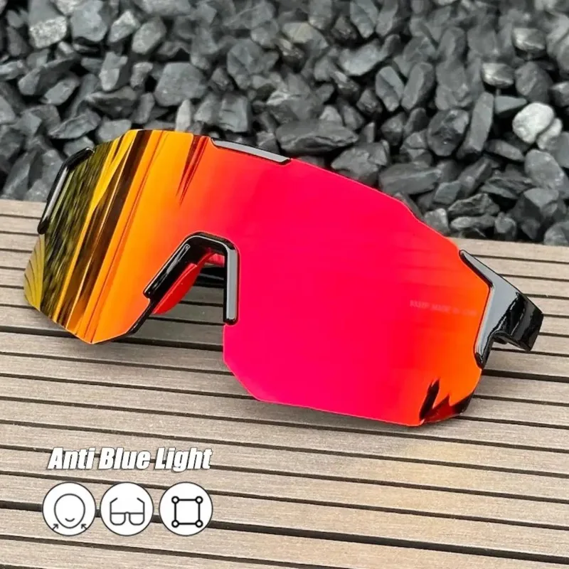 Square Cycling Sunglasses Large Frame Shades UV Protection Sports Sun Glasses Windproof Hiking Climbing Women Men Goggles