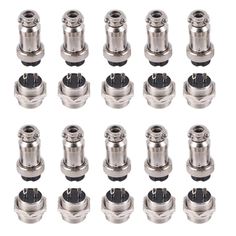 

AB46-Universal Panel Mount 16Mm 2Pin Aviation Connectors Plugs 10 Pcs