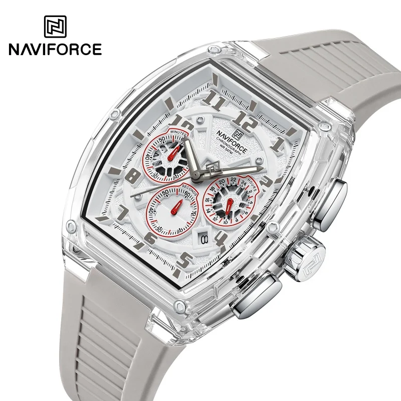 NAVIFORCE NF6118 Man's Quartz Watch 50M Water Resistant Luminous Sports Wristwatch