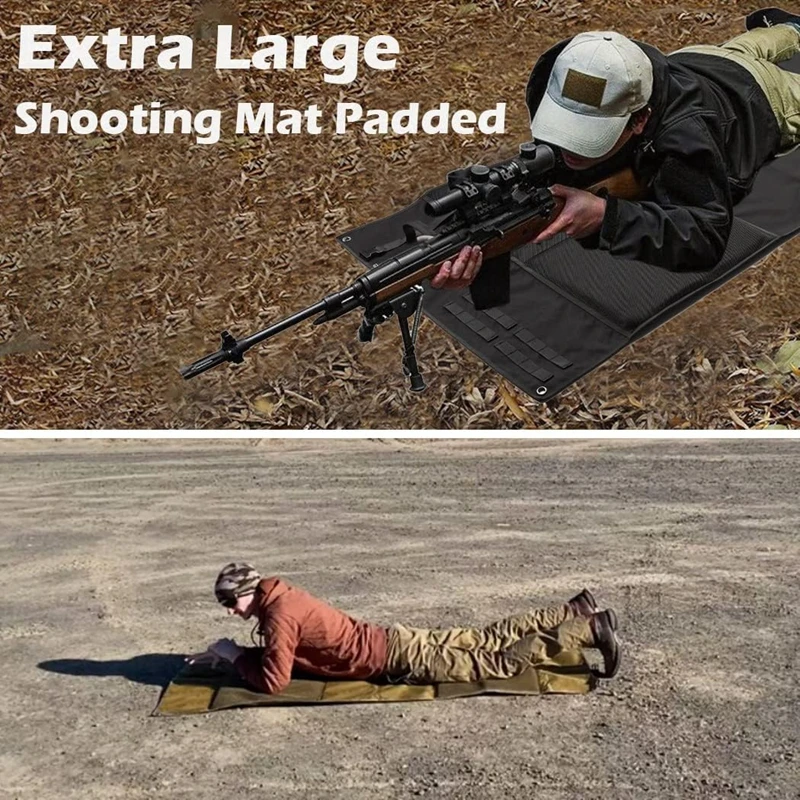 Non-Slip Shooting Training Mat 73x200cm Double-Sided Multifunction Camping Pad Shooting Mat Waterproof 0.85kg Memory cotton