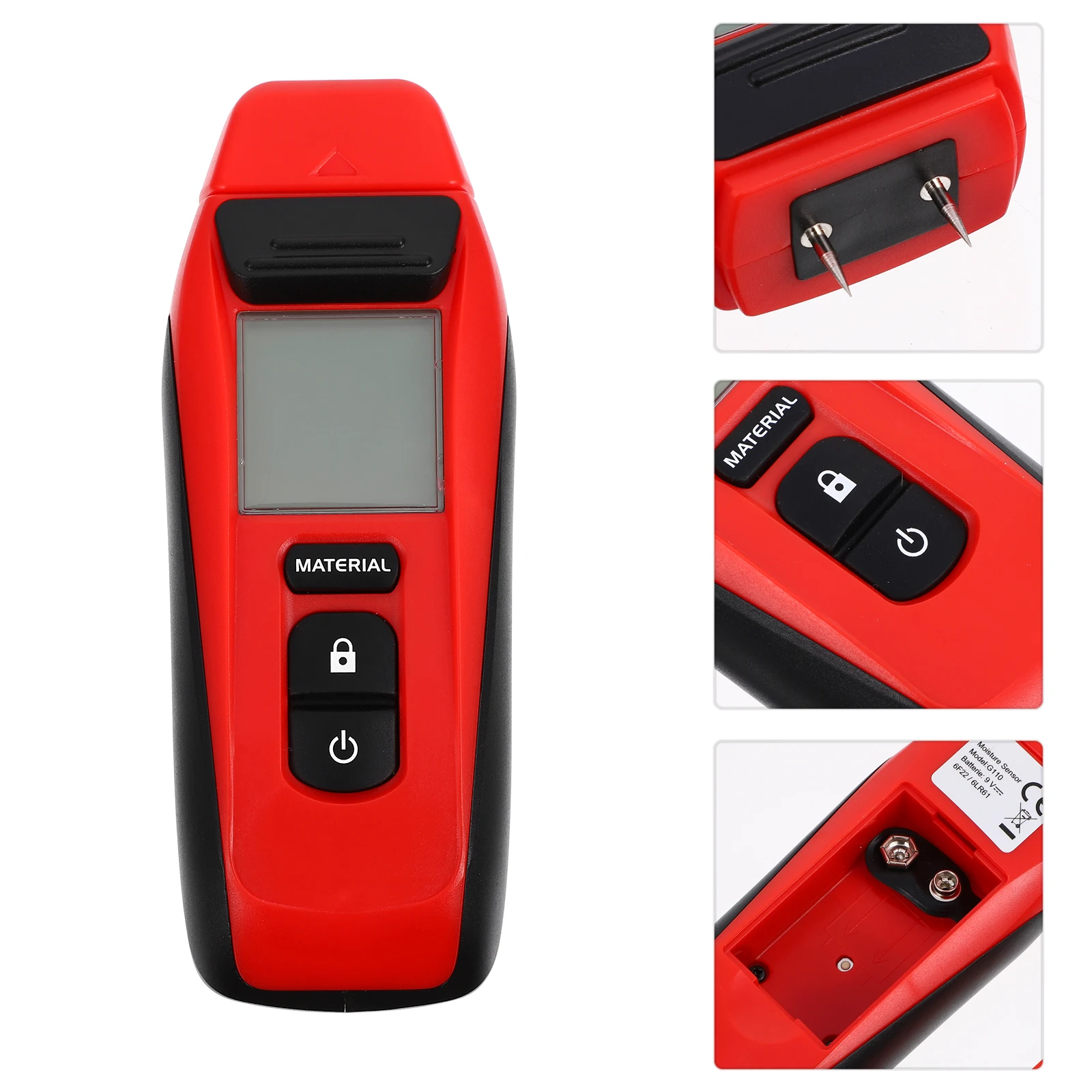 

Wood Moisture Meter H held LCD Display Wall Tester Pin Type Plastic Humidity Water Leak Carpets Subflooring