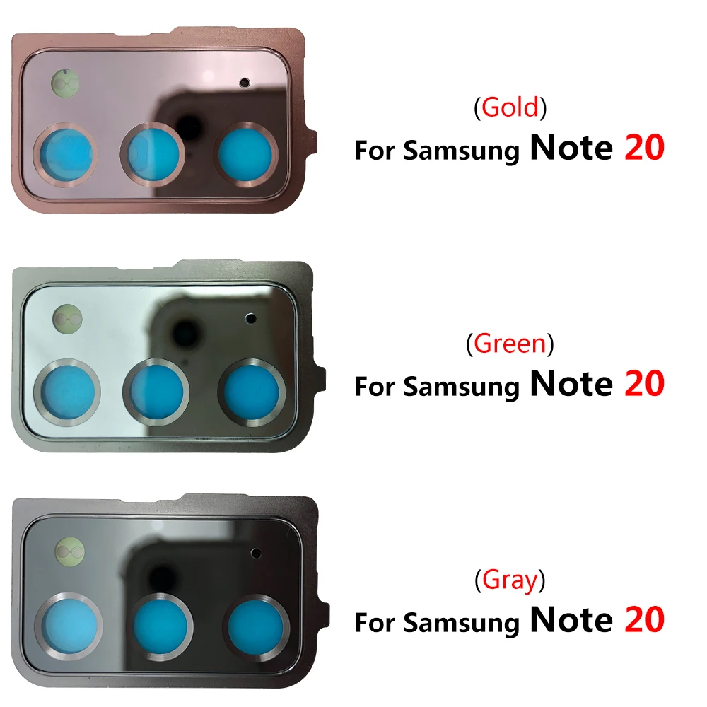 New For Samsung Note 20 Ultra Repair Housing Back Rear Camera Glass Lens With Cover Frame Holder with Sticker