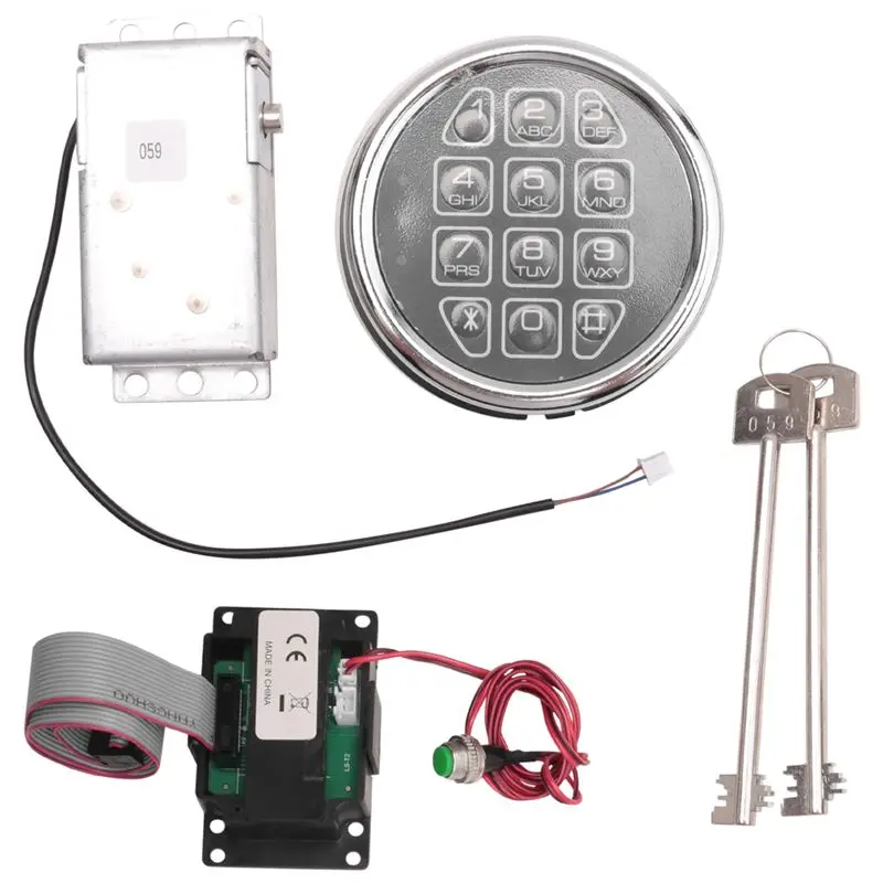 B04B-Safe Lock Electronic Digital Safe Lock Replacement Solenoid With 2 Key