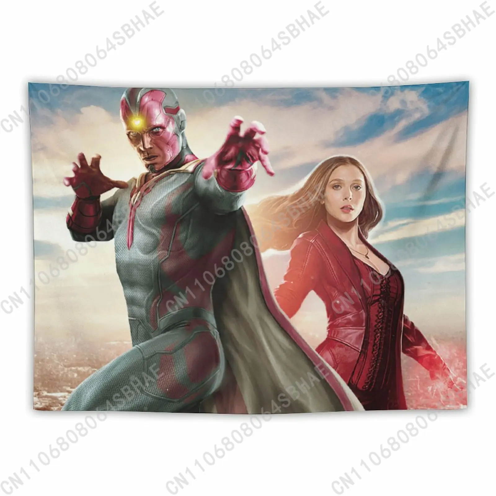 

Marvel Vision Custom Photo Wall Tapestry Personalized Blanket Wall Hanging Bedroom Living Room Birthday Gift Cosplay