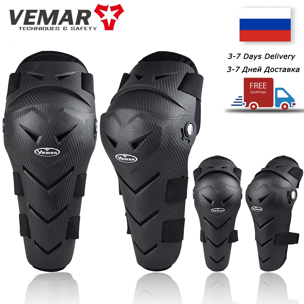 

VEMAR 4pcs Motorcycle Kneepads Protection PP Shell Kneepads Outdoor Sport Protective Gear Motocross Off Road Kneepads Adjustable