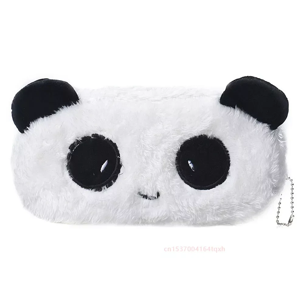 Cute Cartoon Panda Pencil Case White Plush Large Pen Bag for Kids Gift School Stationery Supplies Tool Lightweight Kawaii Penbag