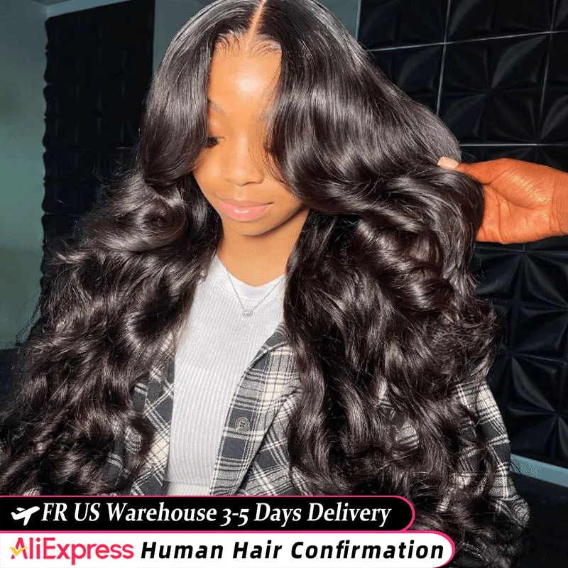 

250% Density 13x6 Body Wave Transparent Lace Front Wigs Hair 40 Inch 13x4 Hd Pre Plucked Lace Frontal Human Hair Wigs For Women