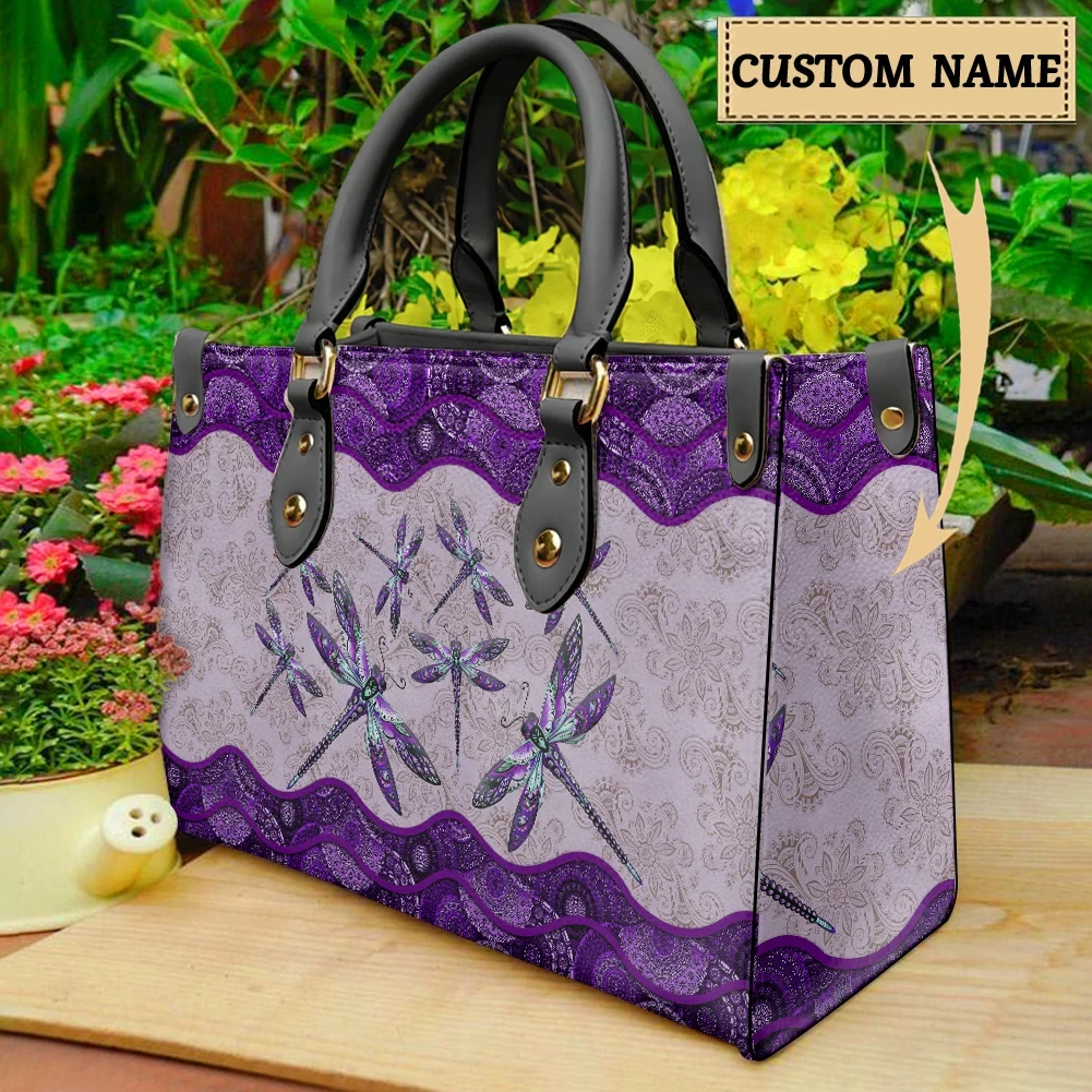 Imagem -04 - Luxo Dragonfly Lovers Hand Bags para Mulheres Bolsas Elegantes Designer Personalizado Bolsas Femininas Nova Moda