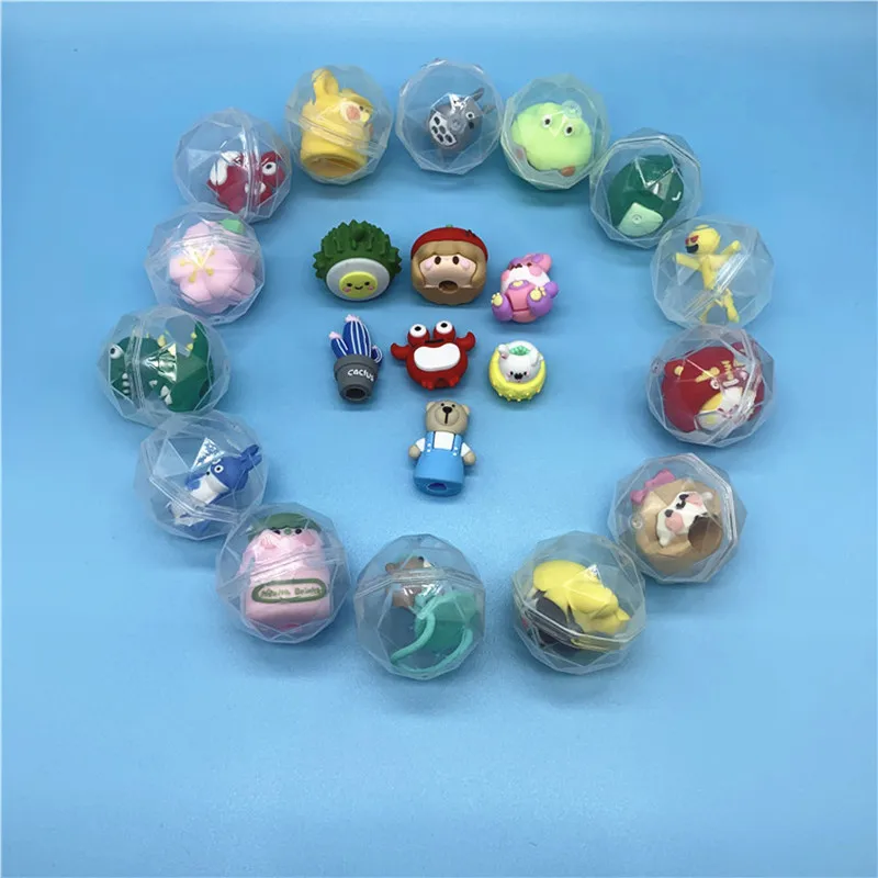 

10pcs 45mm Fun Relax Toy Mix Surprise Diamond Egg Capsule Egg Ball Model Puppet Toy Kids Gift Mix Random Shipping