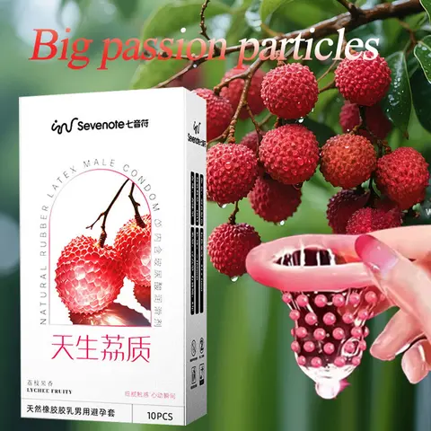 Passion particles Condomss for Men Ultra Thin Safe Contraceptio Long Lasting Big Dotted couple Orgasm Latex Peniss Sleeve sexx Toys
