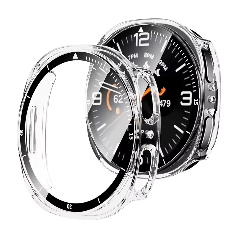 Tempered Glass+PC Cover For Samsung Galaxy Watch 8 44mm 40mm All Coverage Protective Bumper Case For Galaxy Watch 8 Accessories