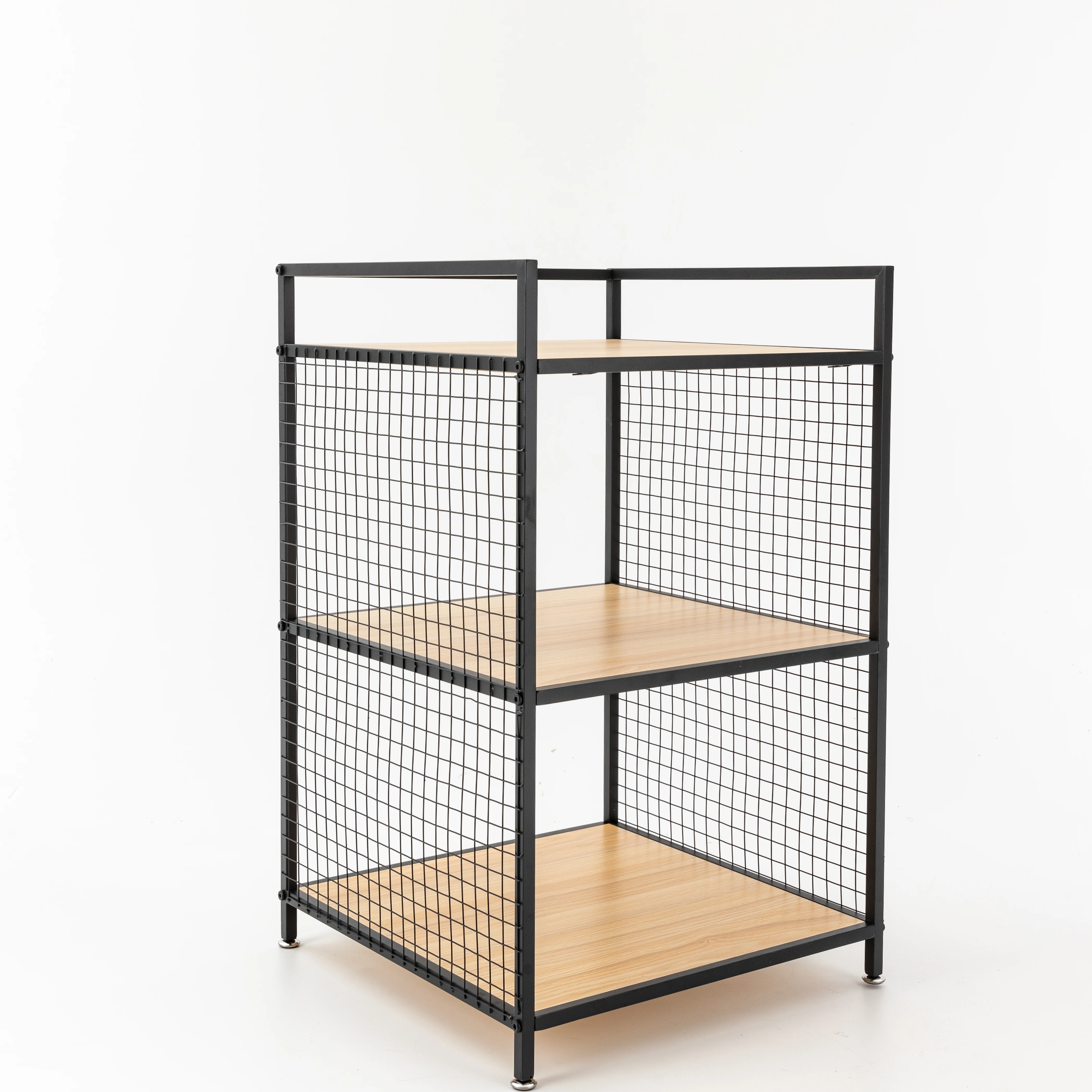 

Druckerstnder Kopierer Scanner Regalstnder Lagerregal Metall Rack 3 Ebenen Hochwertiges Eisen und Massivholz, mit Textur
