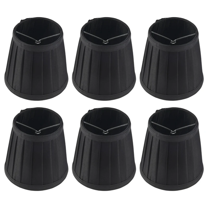 

Clip On Lampshades Candle Chandelier Lampshades For Ceiling Pendant Light Table Lamp Floor Light 6 Pcs Black