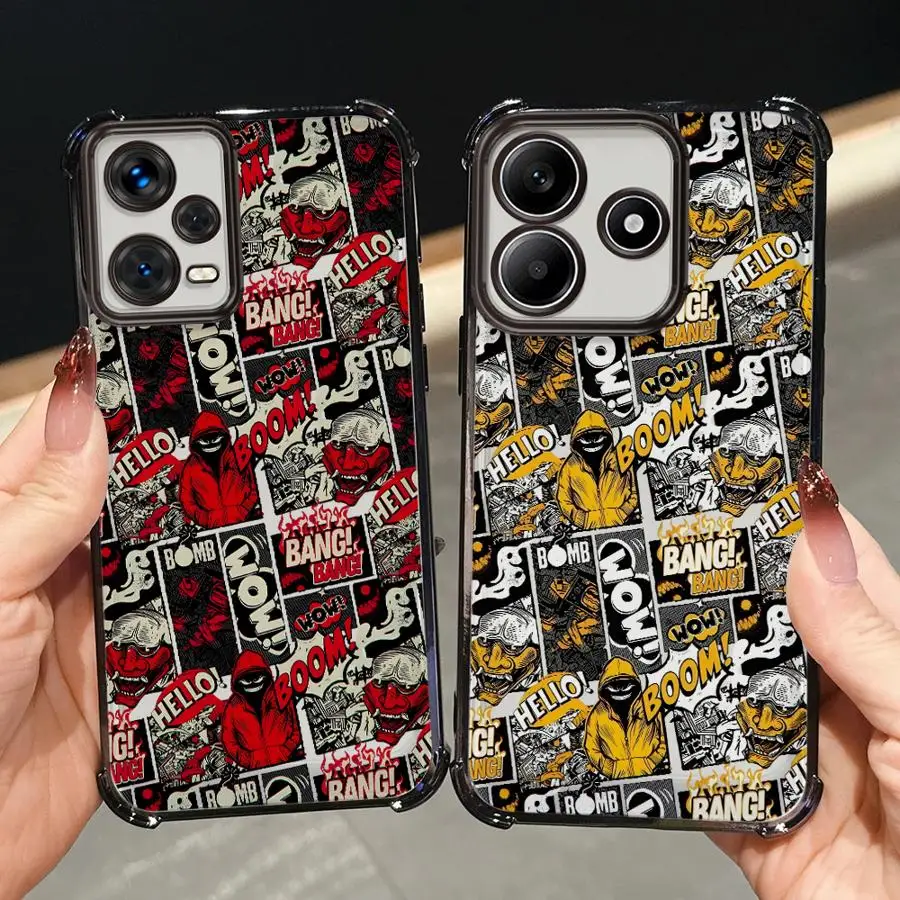 حافظة هاتف لهاتف Redmi Note 10 Lite 10s 9S 11s 14 Pro Plus 11 12 13 10 Pro غطاء شفاف رائع بوم أنيمي