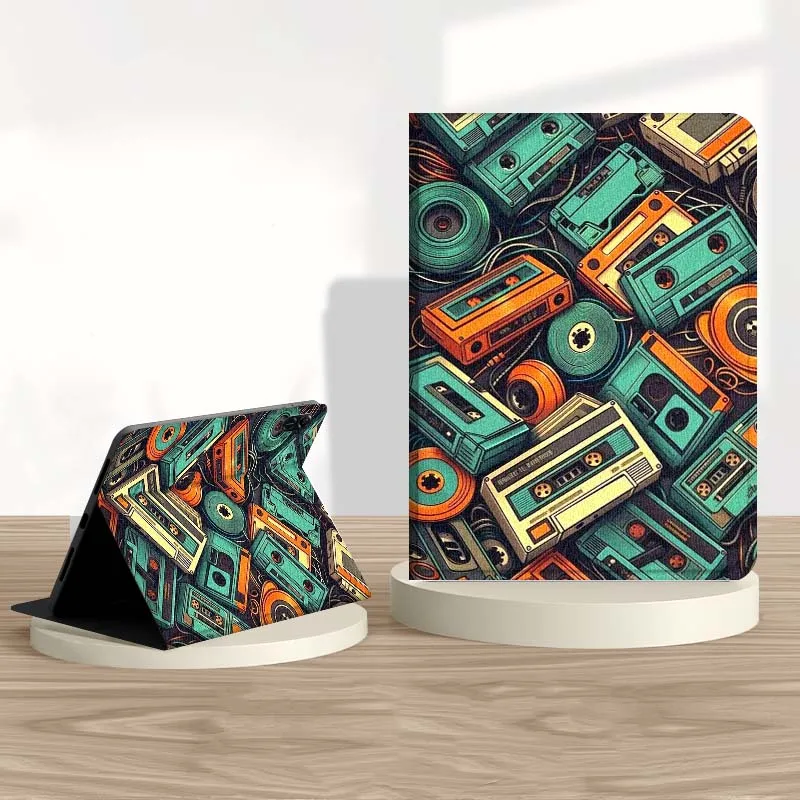 Vintage cassette art pattern Tablet Case For Honor Tab Pad 6 7 8 9 X8 V7 V8 X9 13 X8a X9a Pro 10 Magic GT GT2 10.1 13.3 Inch