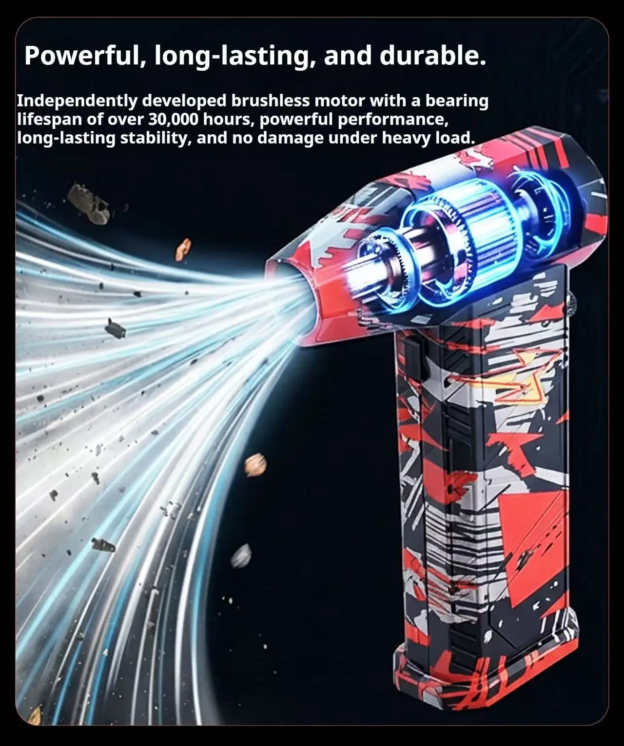 550000 دورة في الدقيقة توربو منفاخ نفاث فراغ X9 عالية السرعة منفاخ الهواء اللاسلكية منفضة الهواء المضغوط المحمولة مروحة تربو نفاثة الغبار تهب #1