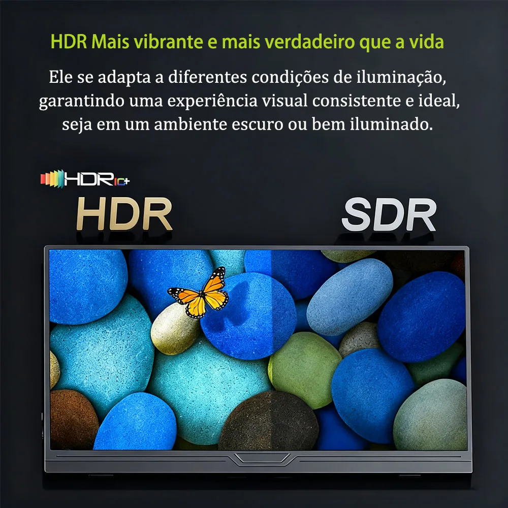 شاشة Hoesd.a مقاس 15.6 بوصة تعمل باللمس 300Nits FHD IPS شاشة تعمل باللمس USB-C HDMI شاشة عرض الألعاب للكمبيوتر/الكمبيوتر المحمول/الكمبيوتر الصغير/الهاتف #4