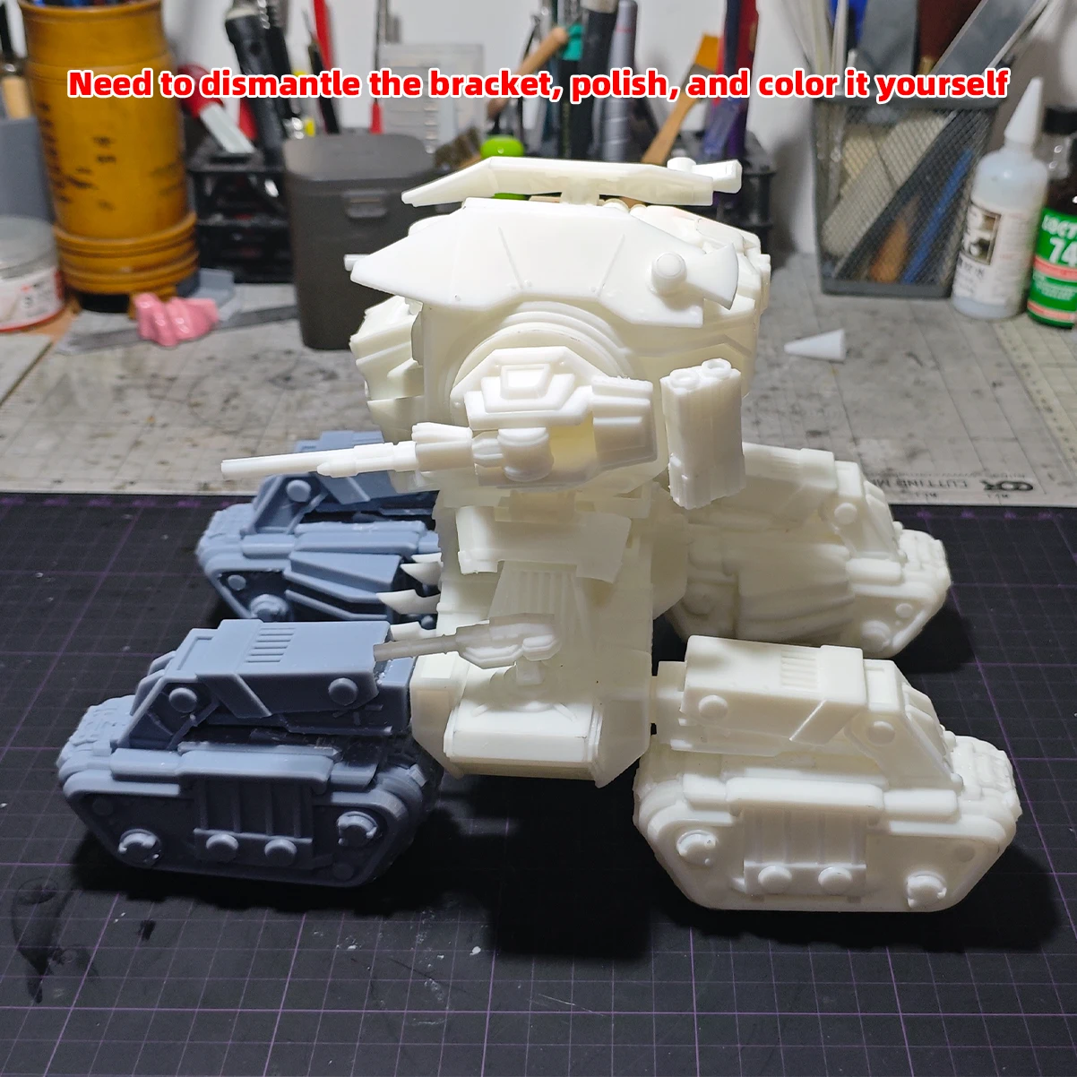 1/35 Modellbausatz 3D Harz Miniaturfiguren Diorama Unbemalte Sci-Fi Gepanzerte Panzer Land Cruiser Super Heavy DIY – Detail 1