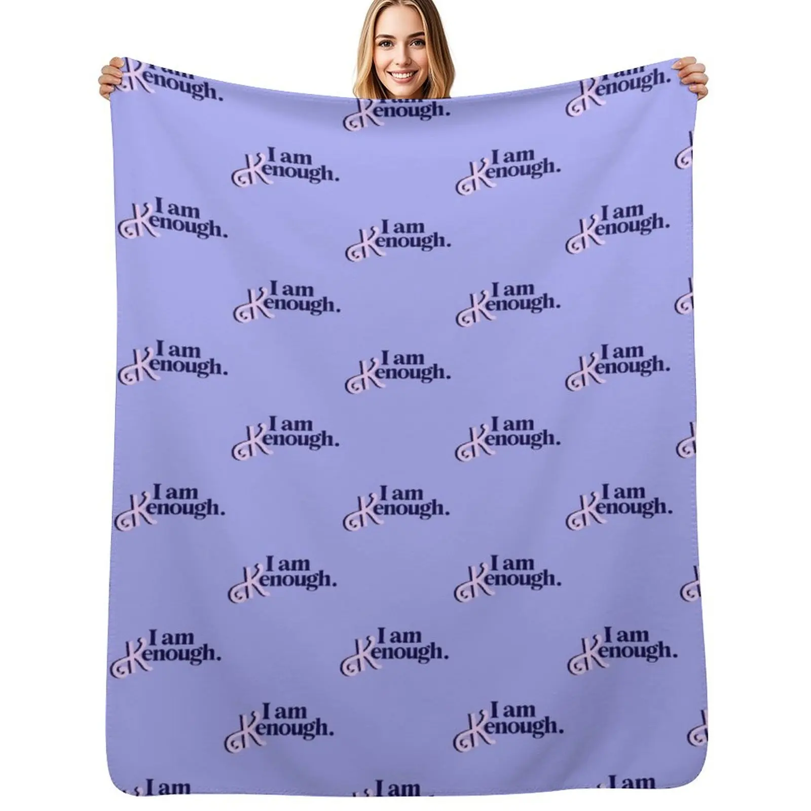 

I Am Kenough Throw Blanket Luxury Furry Luxury Designer Blanket