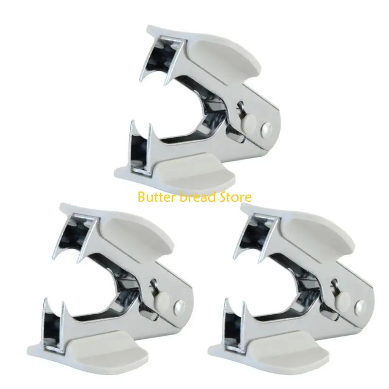 W89C 3Pcs Heavy Duty Metal Staple Remover Ergonomic Handle Staple Puller Tool Quick Easy Removal For Document Management