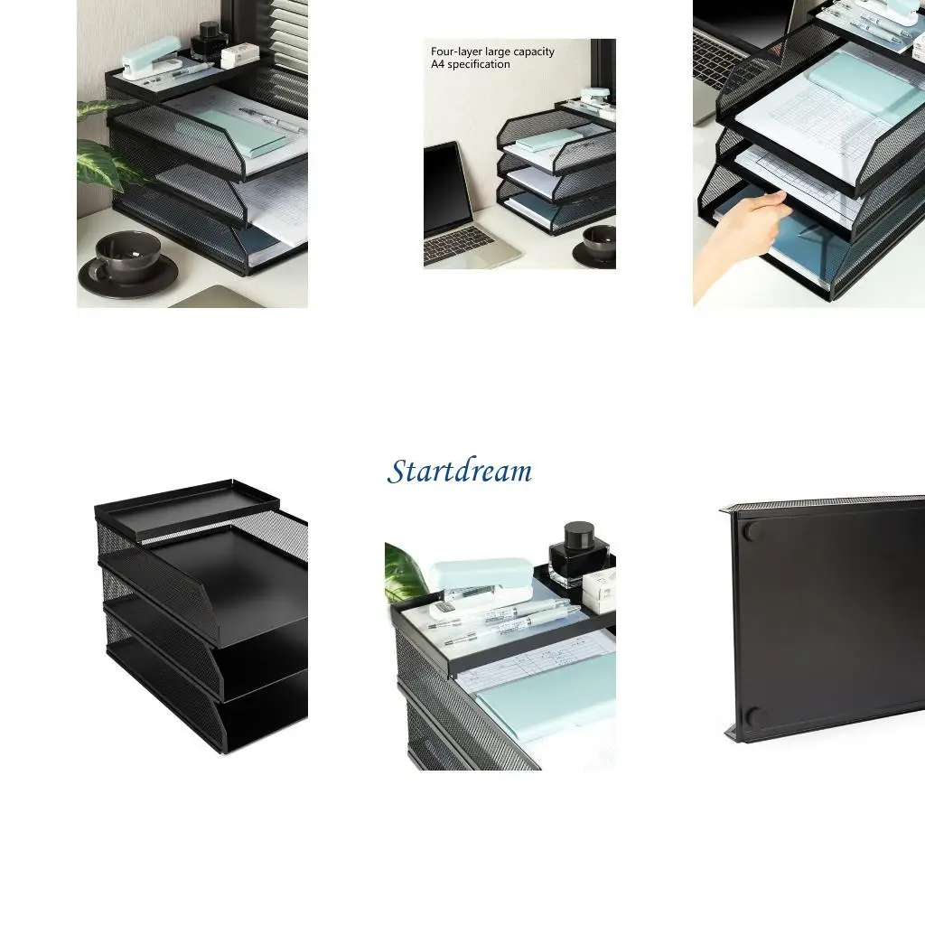 3/4 Tiers Filing Trays Desk Organiser Document Sorter Rack File Holders K92C