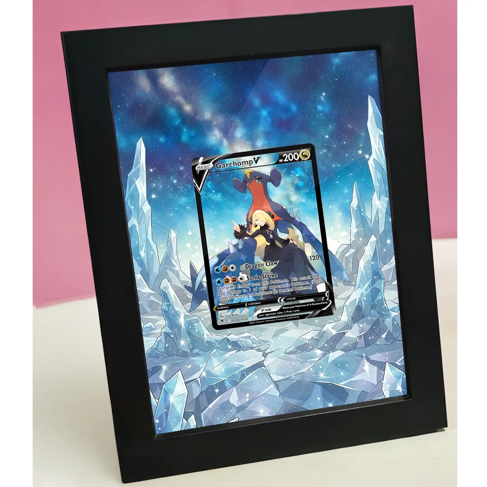 Anime Art Display Game Card Photo Frame for Mewtwo Sneasler Irida Regidrago Rotom Skuntank Garchomp Zekrom Ptcg Storage Box view 5