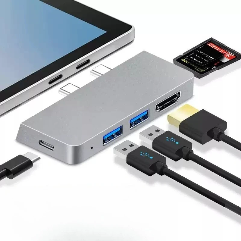 USB C Adapter Hub 4K HDTV SD/TF Docking Station Type-C Converter Splitter For 9 8 Pro X