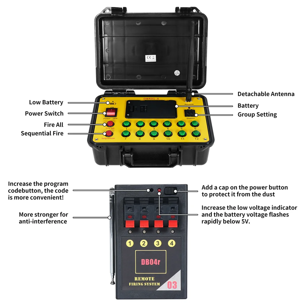 Controlador de iluminación LED para eventos de fuegos artificiales SLarge