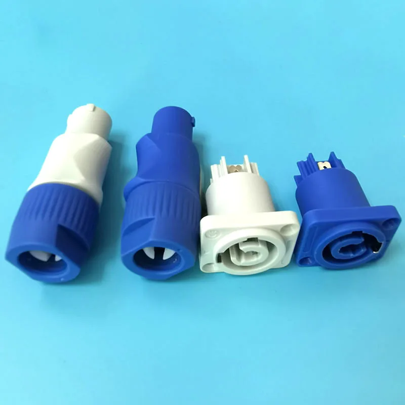 3pin Powercon Xlr Connector Lockable Cable male female Chass Socket Electric Power adapter J17