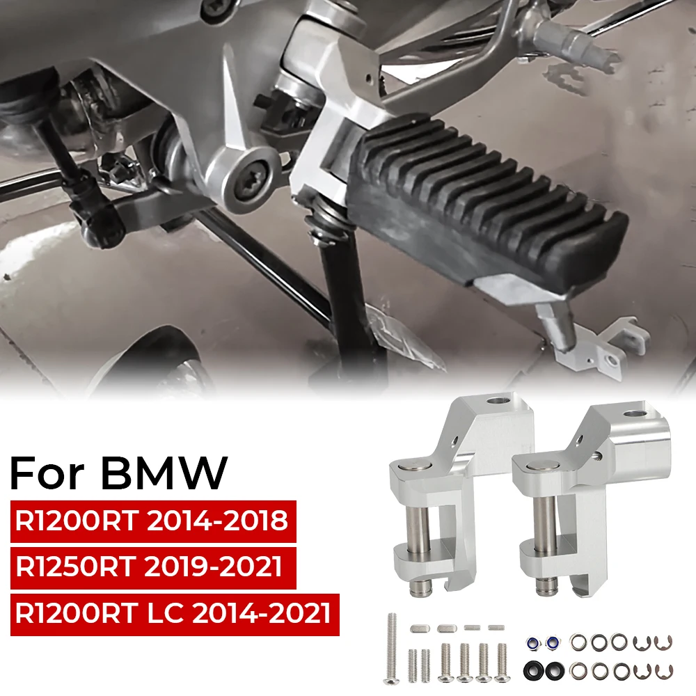 For BMW R1200RT R1250RT R 1200 RT LC 2014-2021 2015 2016 2017 2018 2019 Motorcycle Passenger Footrest Foot Peg Lowering Kits