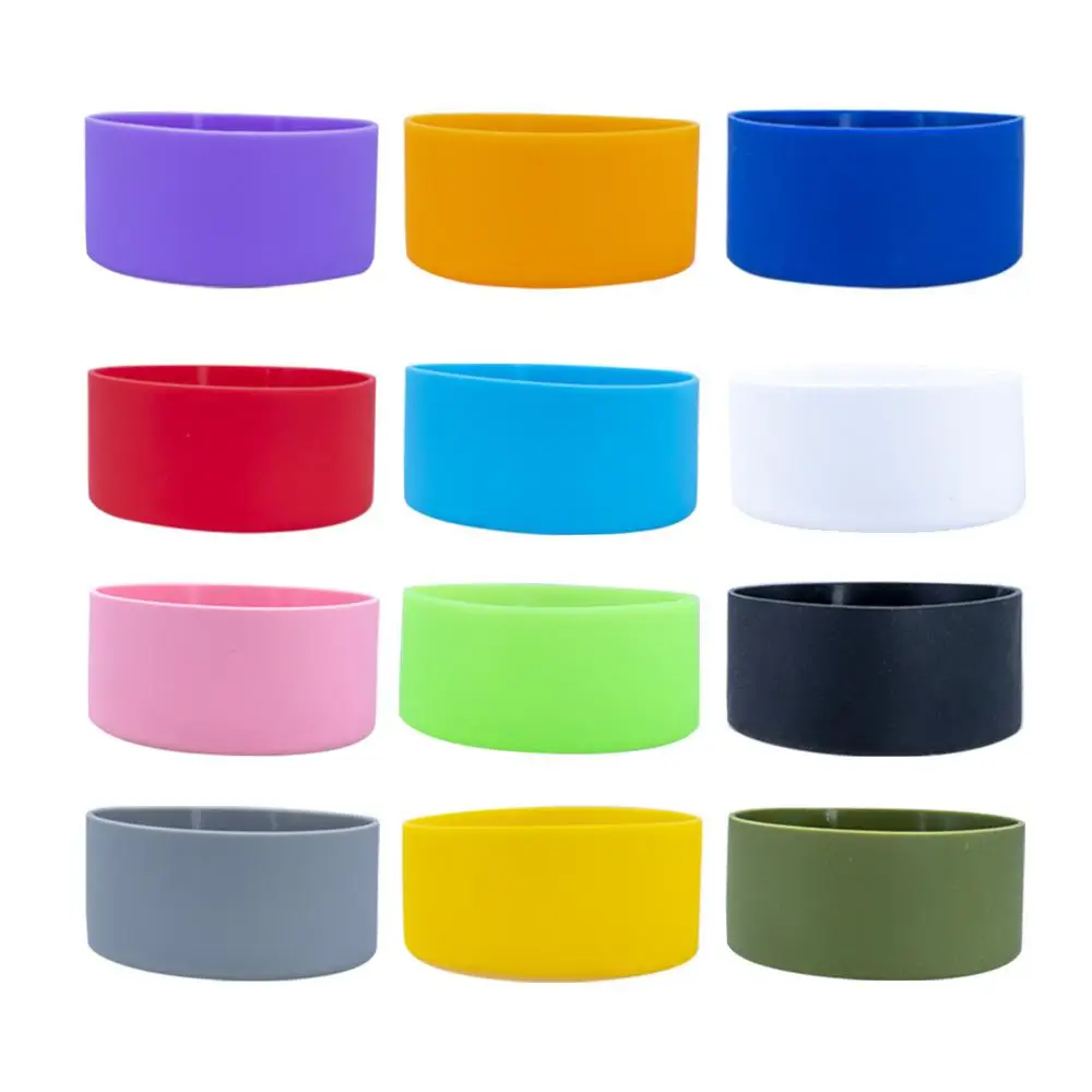 1/2PCS 9cm Bottle Cover Cup Heat Insulation Bottom Cover Water Cup Mat Silicone Thermos Coasters Cup Bottom Rin Resistant Bottom