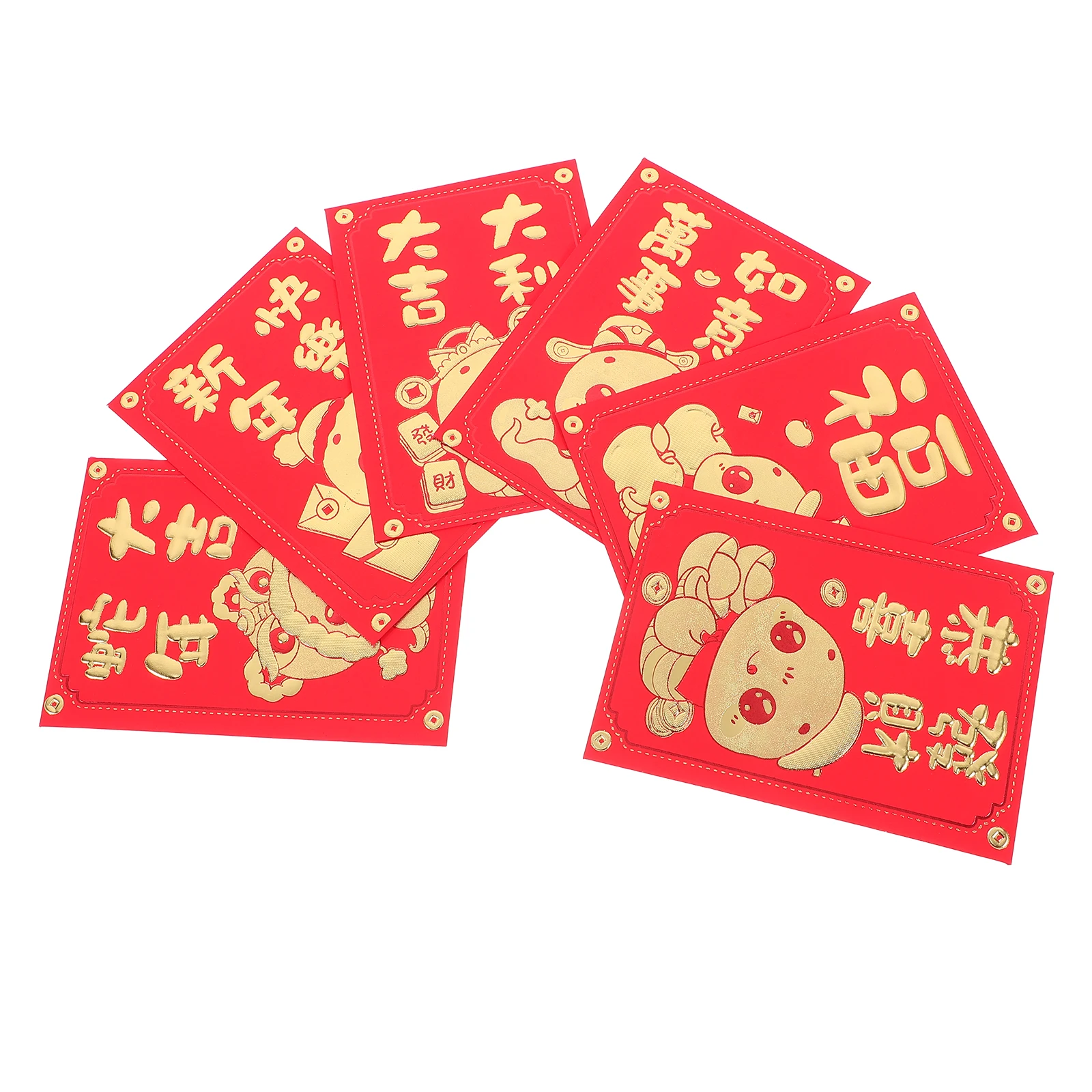 

60 Pcs Cartoon Red Envelope Chinese Snake New Year Envelopes Cash for Money Paper Lucky