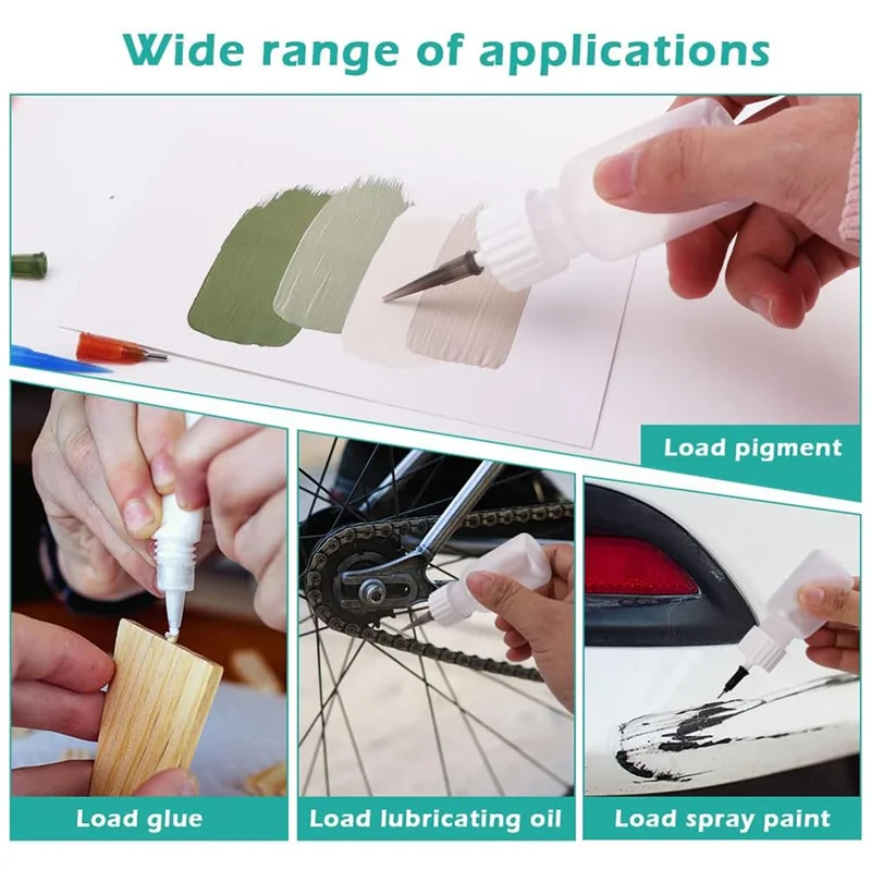 AS94-6 flaconi applicatori di colla, flaconi contagocce comprimibili in plastica da 30 ml per applicazioni di colla, pittura quilling artigianale