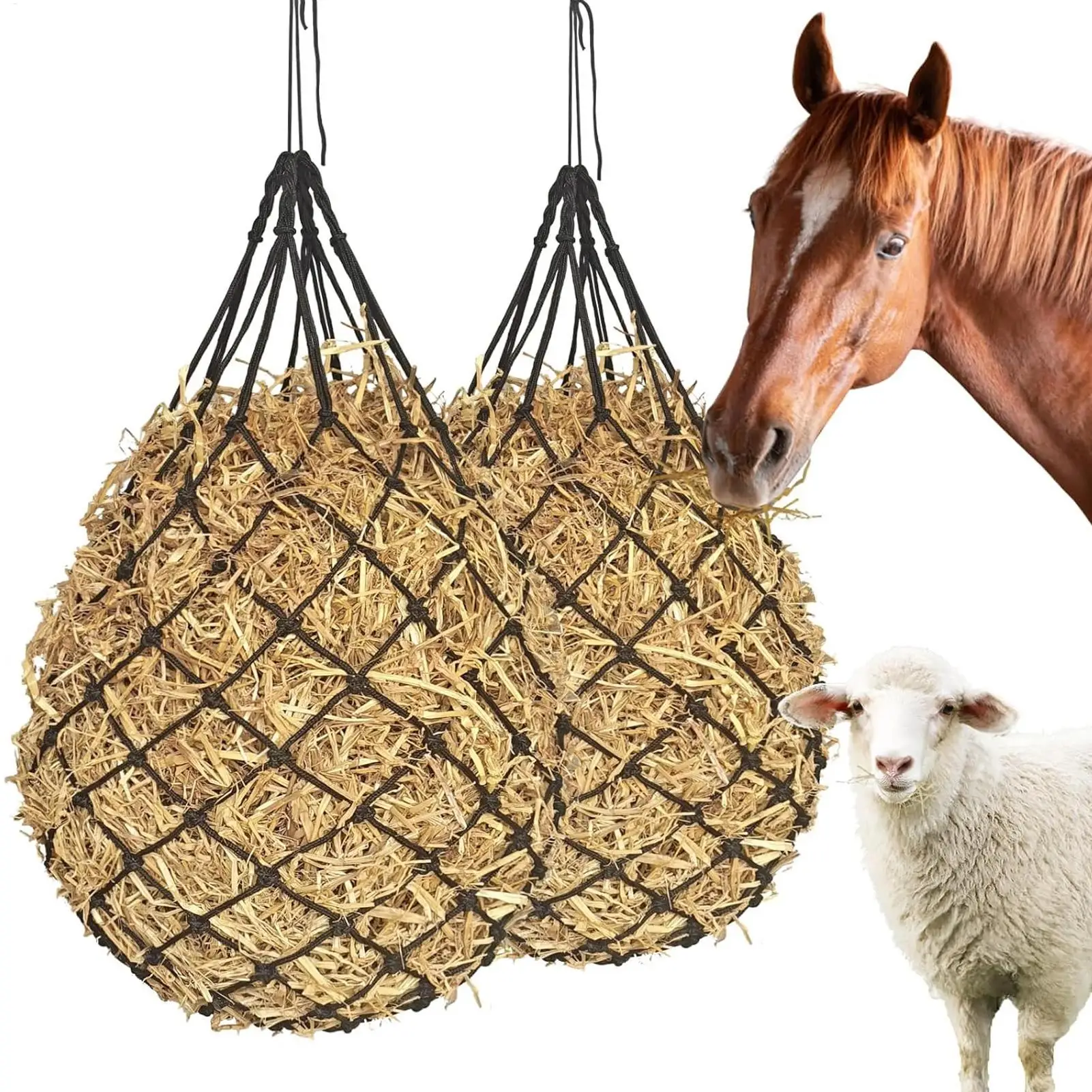 redes-de-feno-para-cavalos-saco-de-feno-para-alimentacao-lenta-com-anel-fixo-cesto-porta-premios-para-baias-pastores-fazendeiros-quintais-e-ovelhas
