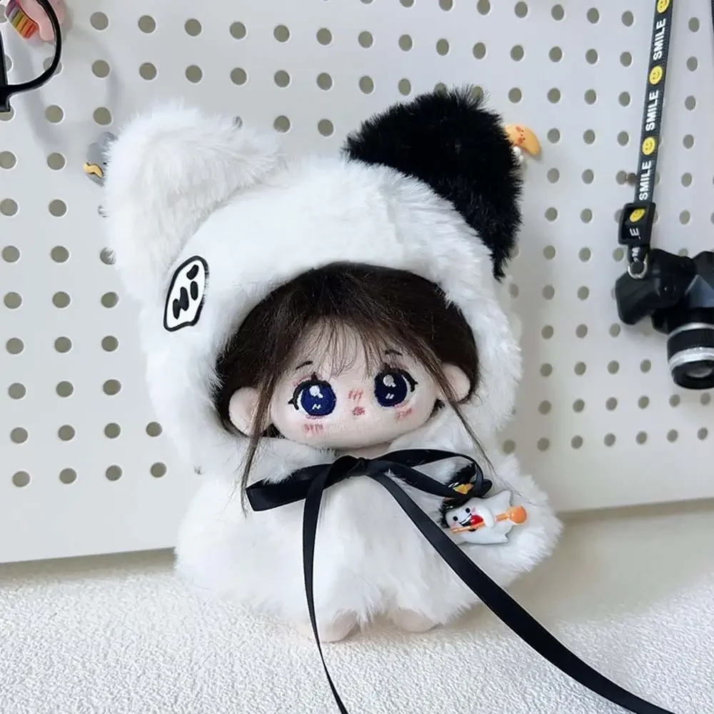 Black White 10cm Doll Clothes Clothes Outfit Hallowmas Theme Cotton Doll Clothes Kawaii Dress Up Doll Cloak Birthday Gift
